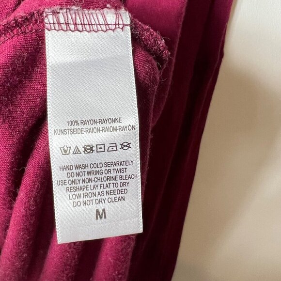 Free people burgundy rain drop tee women’s size large - Picture 4 of 7
